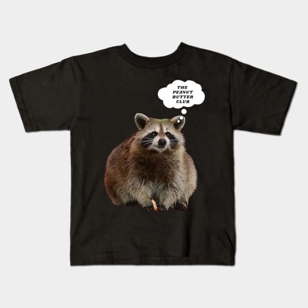 Raccoons of the Peanut Butter Club Kids T-Shirt by rconyard